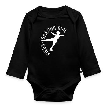 Eiskunstlauf - Baby Bio-Langarm-Body - Schwarz - Vorne