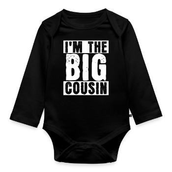 Big Cousin Familientreffen - Baby Bio-Langarm-Body - Schwarz - Vorne