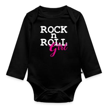 Rock'n'Roll - Body Bébé bio manches longues - noir - Devant