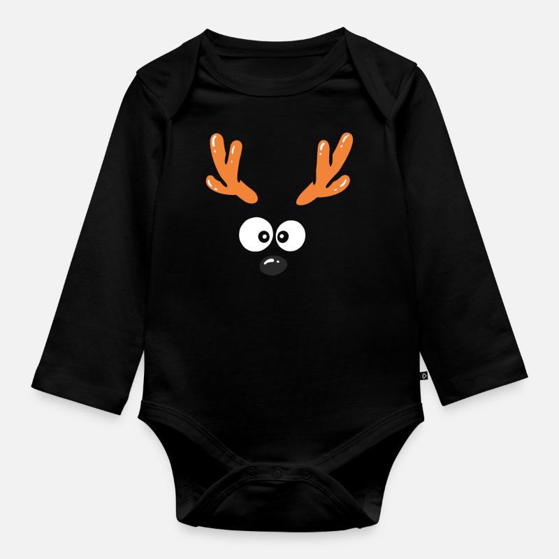renne - Body Bébé bio manches longues - noir