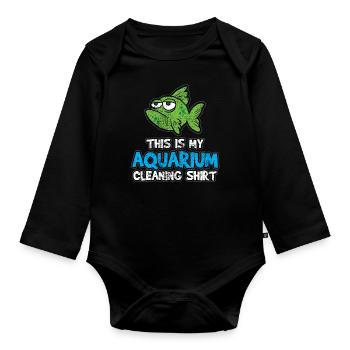Aquarium - Baby Bio-Langarm-Body - Schwarz - Vorne