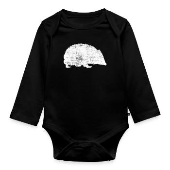 Igel Igel Igel - Baby Bio-Langarm-Body - Schwarz - Vorne