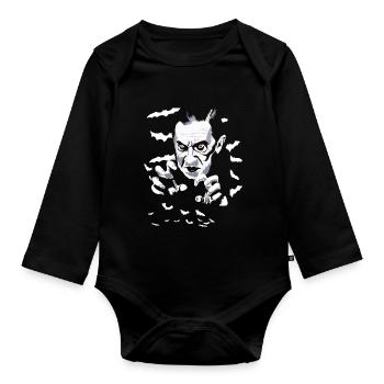 bela - Organic Longsleeve Baby Bodysuit - black - Front