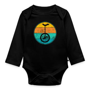 unicycle - Organic Longsleeve Baby Bodysuit - black - Front