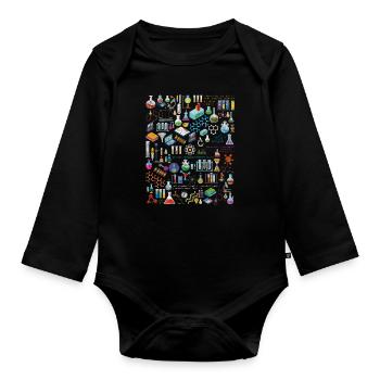The Physics Math Chemistry - Organic Longsleeve Baby Bodysuit - black - Front
