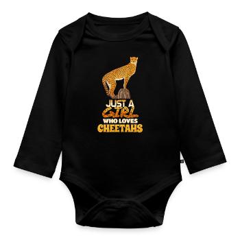 Gepard - Baby Bio-Langarm-Body - Schwarz - Vorne
