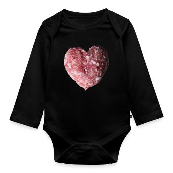 Mettherz - Baby Bio-Langarm-Body - Schwarz - Vorne