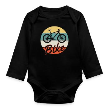 Cycling - Organic Longsleeve Baby Bodysuit - black - Front