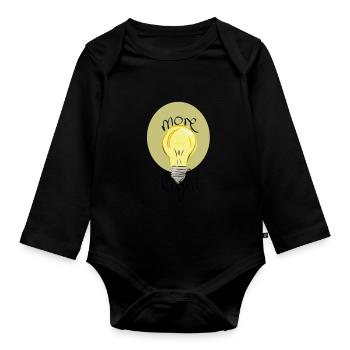 More Light - Baby Bio-Langarm-Body - Schwarz - Vorne