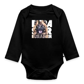 Eurasier I - Organic Longsleeve Baby Bodysuit - black - Front