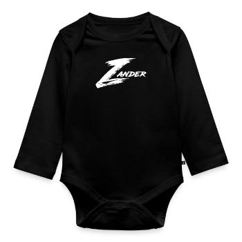 Z wie Zander - Baby Bio-Langarm-Body - Schwarz - Vorne