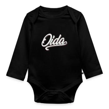 Dialecte viennois Oida - Body Bébé bio manches longues - noir - Devant