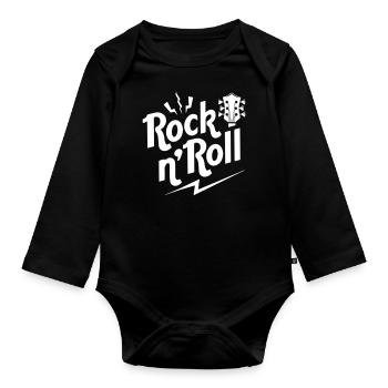 Rock n Roll - Baby Bio-Langarm-Body - Schwarz - Vorne