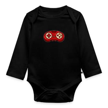 Paddle - Organic Longsleeve Baby Bodysuit - black - Front