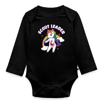 Scouting - Baby Bio-Langarm-Body - Schwarz - Vorne