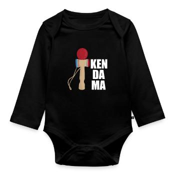 Kendama - Baby Bio-Langarm-Body - Schwarz - Vorne