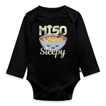 Miso Suppe - Baby Bio-Langarm-Body - Schwarz - Vorne