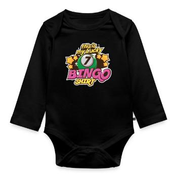 loto - Body Bébé bio manches longues - noir - Devant