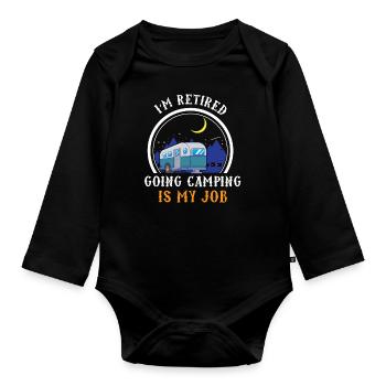 Tentes de camping caravanes camping-car - Body Bébé bio manches longues - noir - Devant