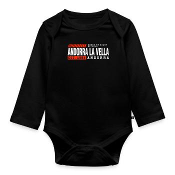 Super idée cadeau Andorre - Body Bébé bio manches longues - noir - Devant