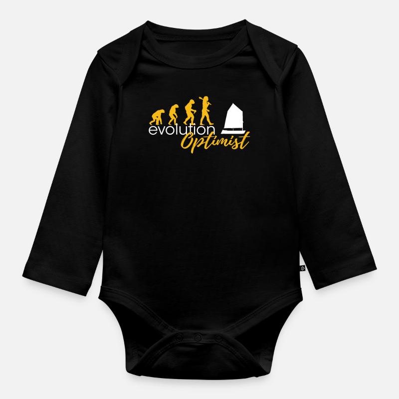 Evolution Of Optimists - Baby Bio-Langarm-Body - Schwarz