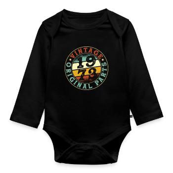 Vintage 1973 parts - Organic Longsleeve Baby Bodysuit - black - Front