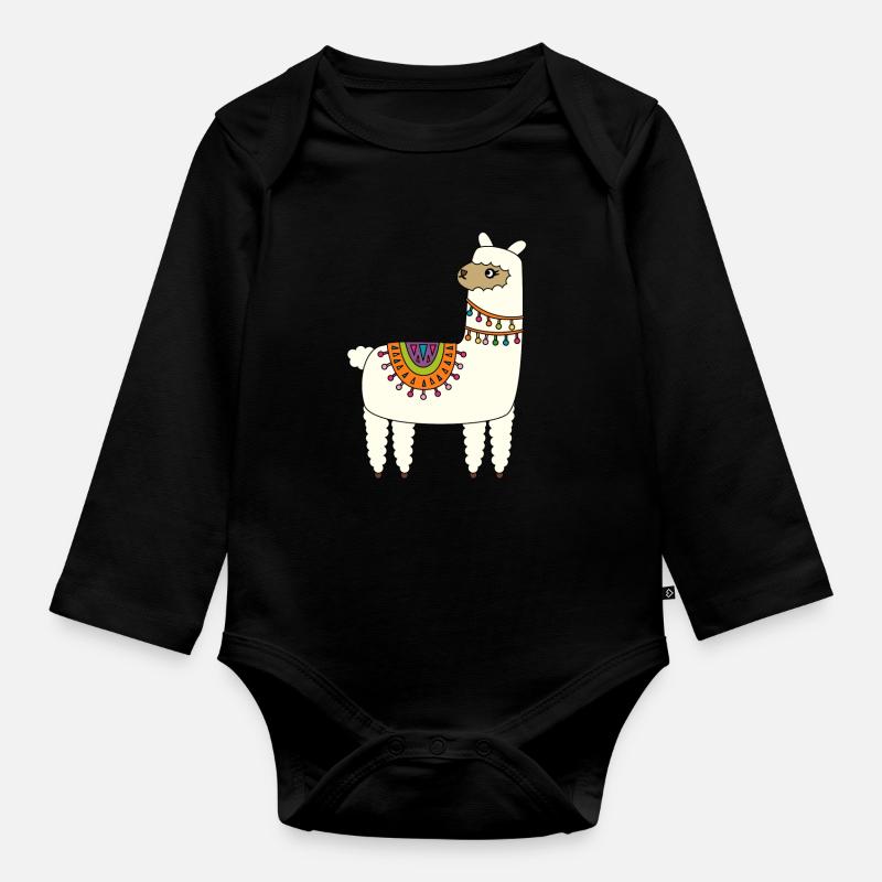 Alpaga - Body Bébé bio manches longues - noir