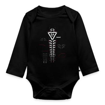 Cyber modern 4 - Organic Longsleeve Baby Bodysuit - black - Front
