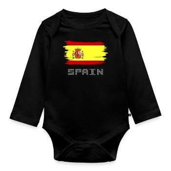 spain - Baby Bio-Langarm-Body - Schwarz - Vorne