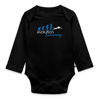 Swimming Evolution - Baby Bio-Langarm-Body - Schwarz - Vorne