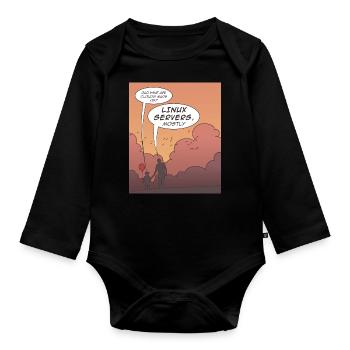 Lustiges Coding Programmiersprachen Design - Baby Bio-Langarm-Body - Schwarz - Vorne