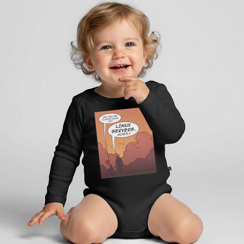 Funny coding programming languages design Organic Longsleeve Baby Bodysuit