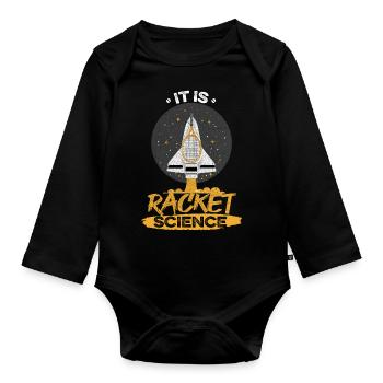 Tennis Game Design for Your Tennis Colleague - Organic Longsleeve Baby Bodysuit - black - Front