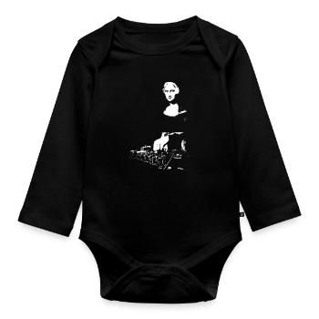 DJ Mona Lisa Mixer - Body Bébé bio manches longues - noir - Devant
