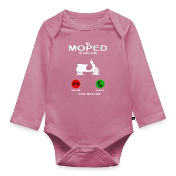 moped - Baby Bio-Langarm-Body - Mauve - Vorne
