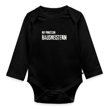 Hausmeisterin job hauswart arbeit geschenk mutter - Baby Bio-Langarm-Body - Schwarz - Vorne
