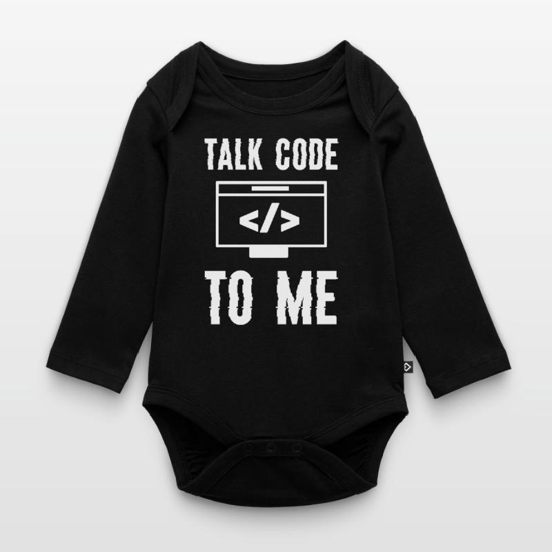 Codage Programmation Talk Code To Me Body Bébé bio manches longues