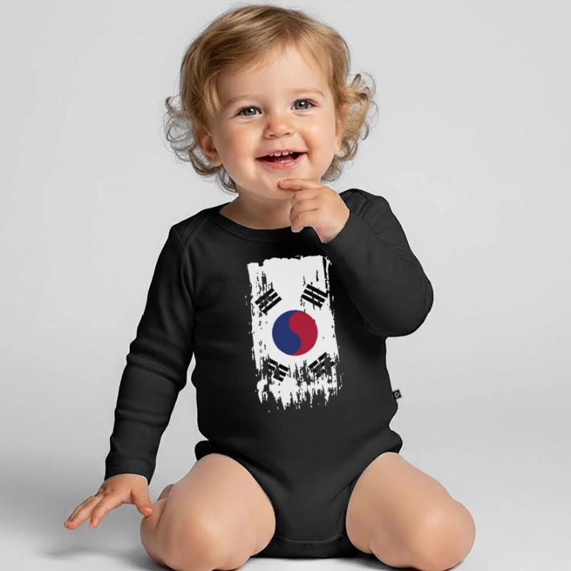 Corée du Sud Corée du Sud Corée du Sud Body Bébé bio manches longues