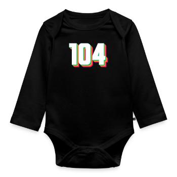 104 - Baby Bio-Langarm-Body - Schwarz - Vorne