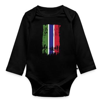 Gambie Gambie Gambie - Body Bébé bio manches longues - noir - Devant