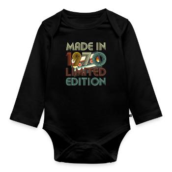 1970 Limited Edition - Baby Bio-Langarm-Body - Schwarz - Vorne
