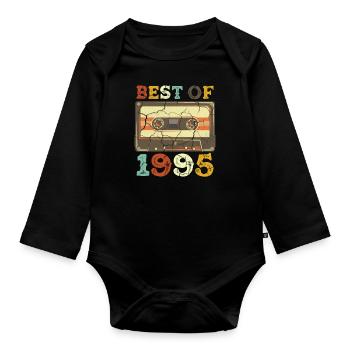 Best 1995 Cassette - Baby Bio-Langarm-Body - Schwarz - Vorne
