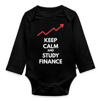 Geld und Finanzen - Baby Bio-Langarm-Body - Schwarz - Vorne