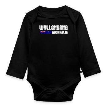 WOLLONGONG - New South Wales - AUSTRALIA - Baby Bio-Langarm-Body - Schwarz - Vorne