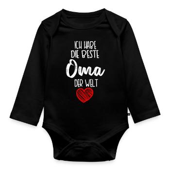 Baby Body - Baby Bio-Langarm-Body - Schwarz - Vorne