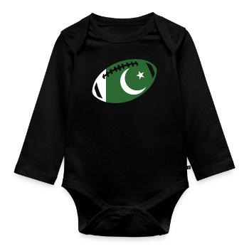 football pakistan - Body Bébé bio manches longues - noir - Devant