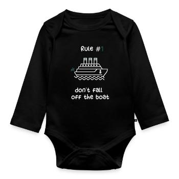 CRUISE SHIP - GREEN CRUISE SHIP - Organic Longsleeve Baby Bodysuit - black - Front