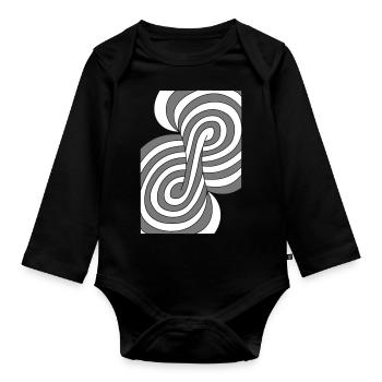 Vertebra - Organic Longsleeve Baby Bodysuit - black - Front