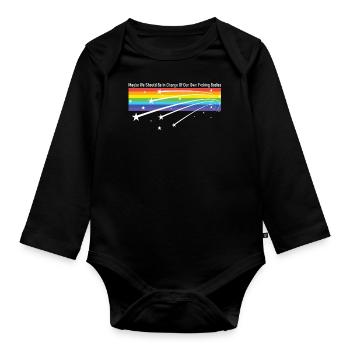 Peut-être devrions-nous être en charge de notre propre graphique - Body Bébé bio manches longues - noir - Devant