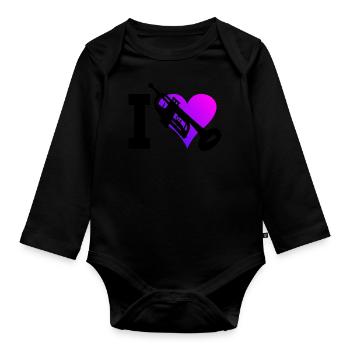 Trumpet Playing Trumpet Player Men's TrumpetSp - Organic Longsleeve Baby Bodysuit - black - Front